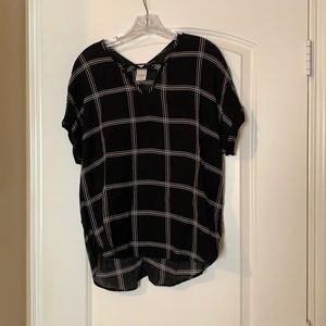 Kaileigh Black Striped Blouse